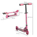 Scooter for Kids Ages 3-7 W/ Lights Music Adjustable Height Folding Frame - Pink - Samanta Factory