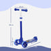 Blue AIYAPLAY kids 3-wheel scooter with LED wheels and adjustable handlebar – toddler scooter for UK children