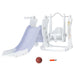 AIYAPLAY Space-Themed Slide and Swing Set for Kids, Swing Slide Basketball Hoop - Samanta Factory