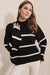 Black striped Breton-style knit sweater