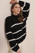 Black Stripped Sweater - Samanta Factory