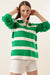 Striped Green Sweater - Samanta Factory