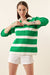 Striped Green Sweater - Samanta Factory