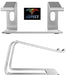Aspect Metal Desktop Laptop Stand Compatible with All MacBook and Laptops Size Range 10 to 15.6 Inches (SLIVER) - Samanta Factory