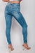 Light Wash Ripped Skinny Jeans - Samanta Factory