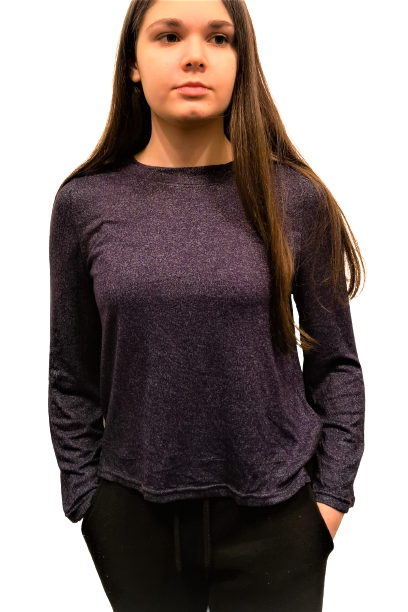 Bell Sleeve Light Knit  Low Crop Top - Samanta Factory