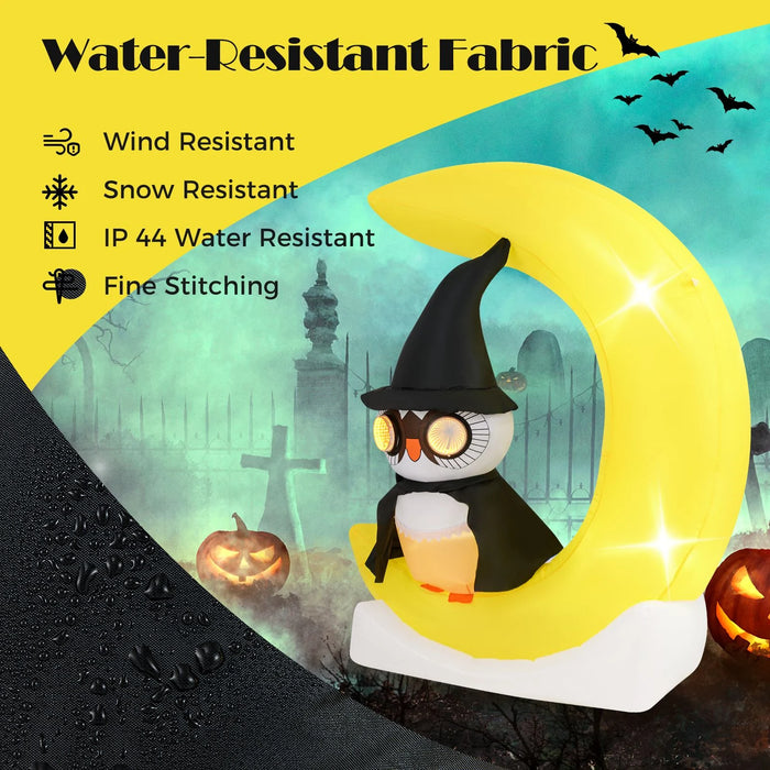 Outdoor Inflatable Halloween Decoration with LED Lights and Stakes