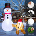 180 Cm Tall Inflatable Snowman and Dog Set with Built-In LED Lights