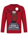 Kids boys Christmas jumper with 3D pom-pom reindeer design and ‘Merry Christmas’ slogan
