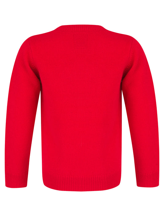 Girl'S Novelty Christmas Jumper Reindeer Knitted Xmas Sweater Top 3D Pom Pom Fur