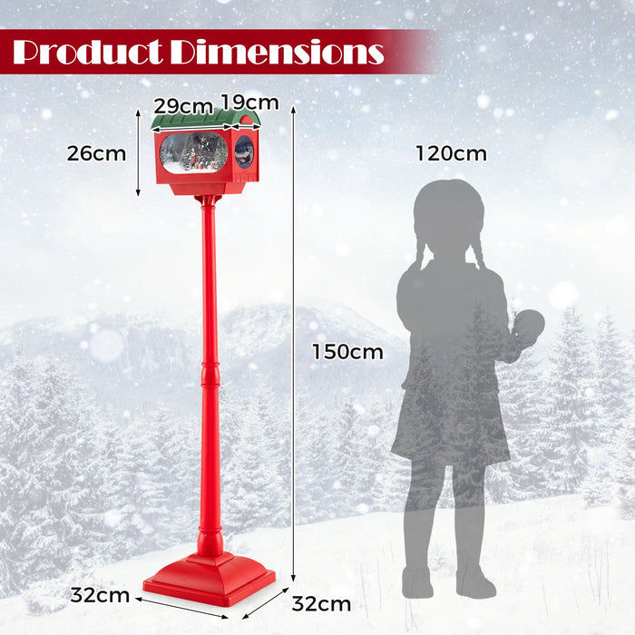 Christmas Sound-Activated 150 Cm Street Light with Colourful Lights