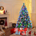 Pre-Lit Artificial Christmas Tree with 11 Lighting Modes and 350 LED Lights