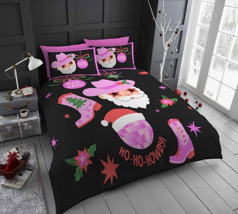 Xmas Duvet Quilt Cover Pillowcase Soft Reversible Printed Bedding Set All Size