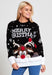 New Ladies Womens Santa Xmas Christmas Novelty Fairisle Retro Jumper Sweater