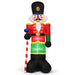 2.4M Inflatable Christmas Nutcracker Soldier with 3 LED Lights and Candy Scepter