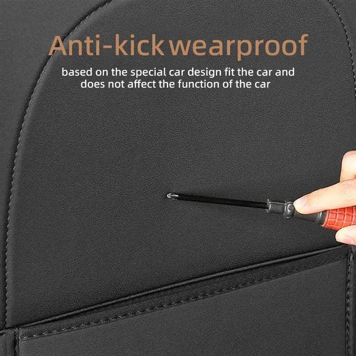 Car Seatback Protector for Tesla Model Y Model 3 Seat Back Protective Child Anti-Kick Mats Black Leather Interior Accessories