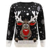 LADIES KNITTED RUDOLPH REINDEER XMAS WOMENS CHRISTMAS NOVELTY JUMPER SWEATER TOP