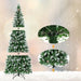 Snow-Flocked Pencil Hinged Artificial Christmas Tree with Pine Cones