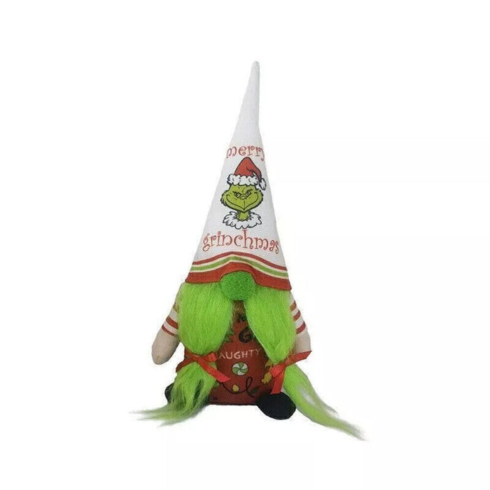 2 Pieces Christmas Gnomes Decorations Grinch Christmas Decorations Green Bread