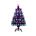 93 CM Pre-Lit Artificial Christmas Tree Xmas Tree with Multicolored Optical Fibers