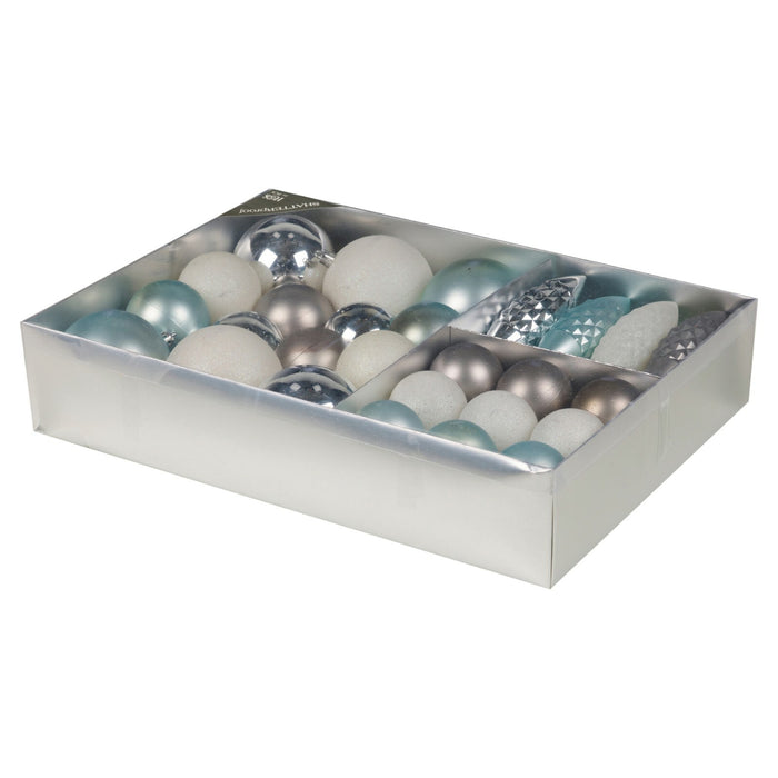 31 Pc Christmas Tree Decoration Baubles Set Shatterproof Ornament Xmas Festive