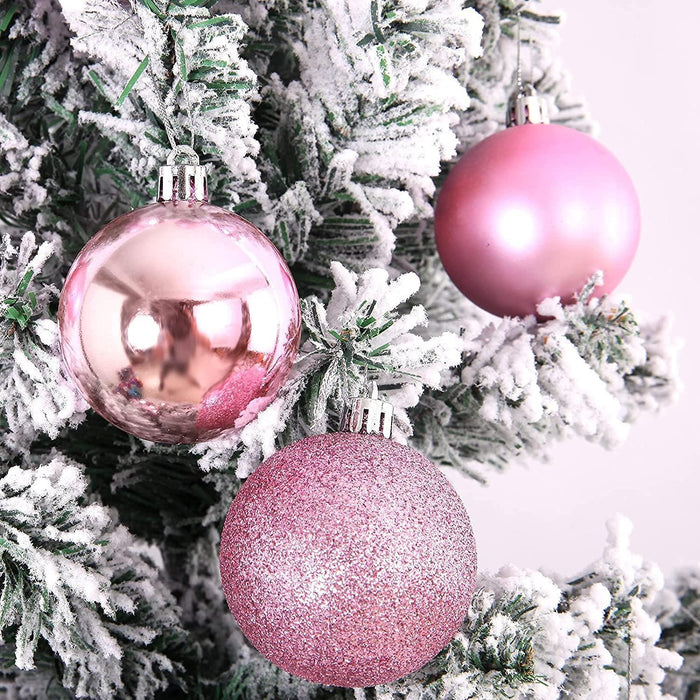 Christmas Baubles Hanging Decoration Shiny Glitter Balls Xmas Tree Ornament 50Mm