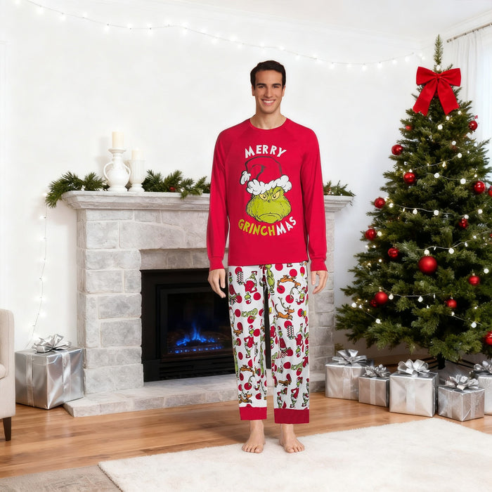 Christmas Family Matching Pyjamas Adults Kids Funny Grinch Nightwear Pajamas Pjs