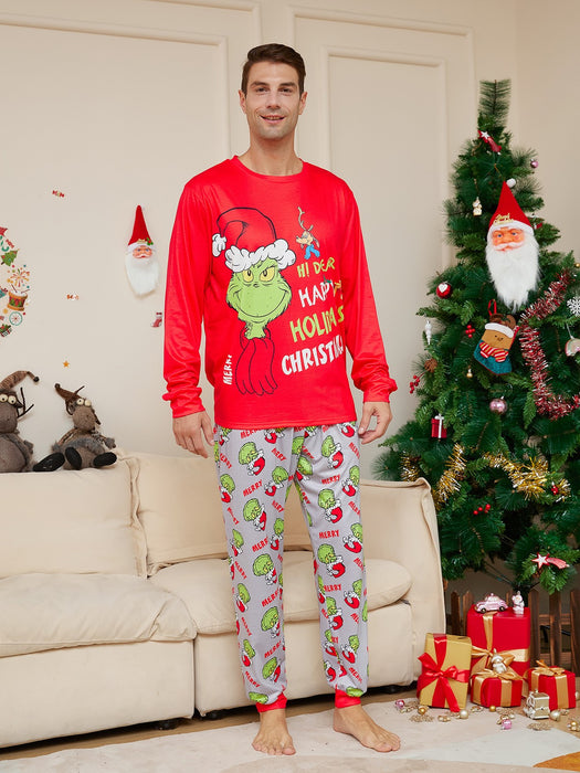 Christmas Family Matching Pyjamas Adults Kids Funny Grinch Nightwear Pajamas Pjs