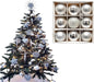 Christmas Baubles 9 X 6Cm Glitter Luxury Premium Tree Decorations Xmas Decor