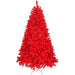 6Ft Red LED Christmas Tree Artificial 100 Warm Light Xmas Tree with Metal Stand