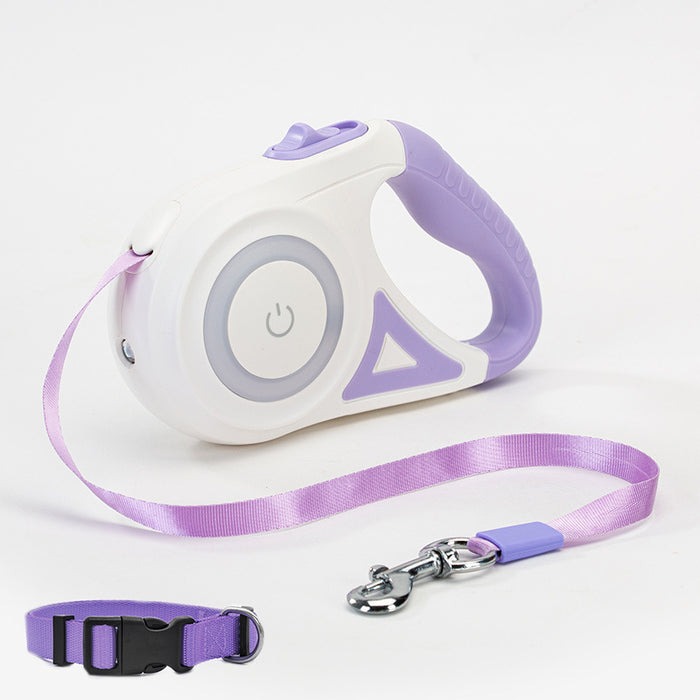 Retractable Dog Leash – One-Button Brake with Scalable Design