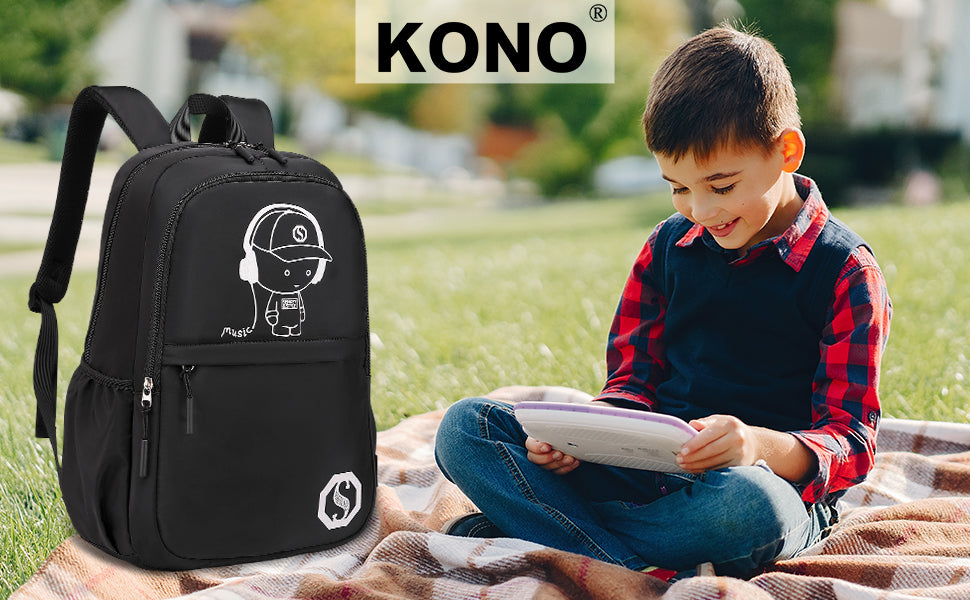 Luminous School Backpack Set – 3-in-1 Glow-in-the-Dark Bag with Laptop Compartment & Accessories
