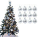 12Pc Christmas Tree Baubles, Tree Decorations, Xmas Bauble Decorations/Or