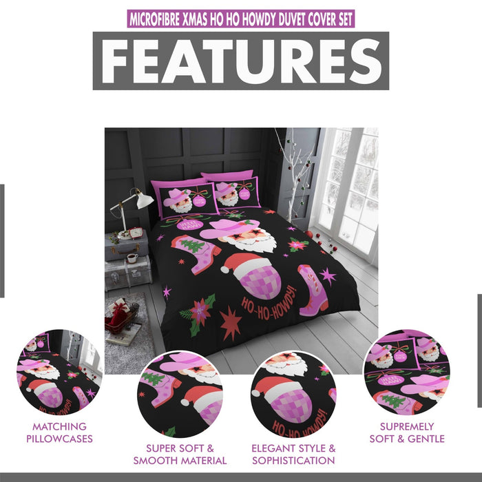 Xmas Duvet Quilt Cover Pillowcase Soft Reversible Printed Bedding Set All Size