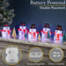 Christow Acrylic LED Snowman Small Christmas Decorations Indoor Outdoor 5Pc Set