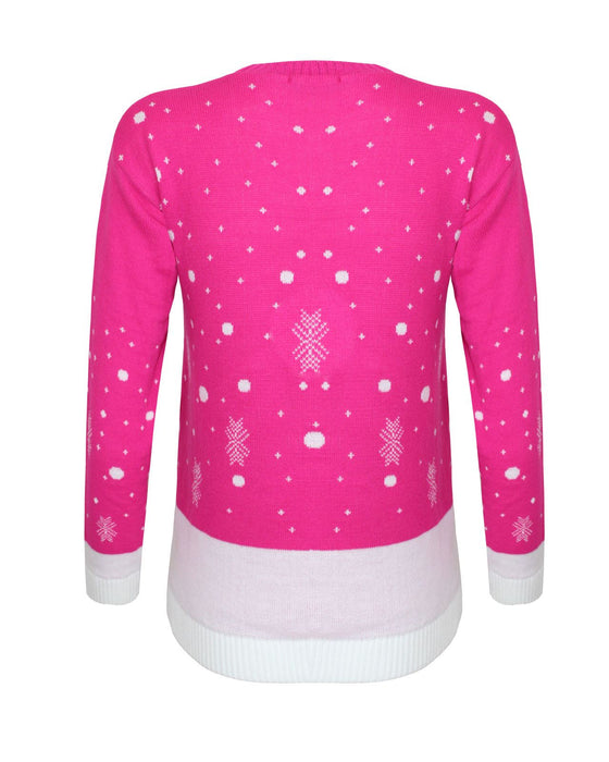 Kids Girls Boy Knitted Reindeer Christmas Rudolf Xmas Novelty Jumper Sweater Top