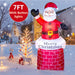 7Ft Inflatable Christmas Santa Claus Xmas Decoration LED Lights Holiday Blow Up