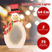 Pre-Lit Snowman with 2 Infinity Tunnel Lights and Top Hat