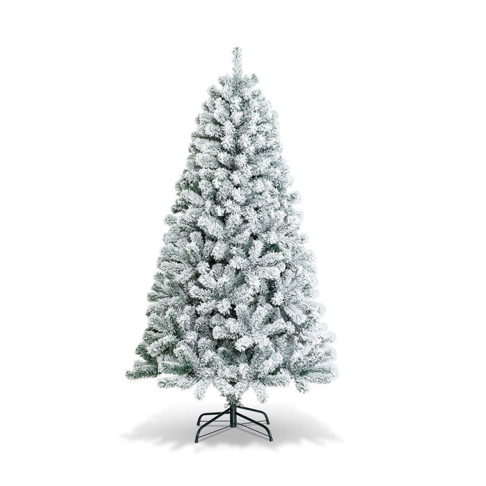 180/240 Cm Snow Flocked Artificial Christmas Tree with 600/1010 Tips