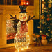 Christmas Wonderland Combo Set: Artificial Xmas Tree + Pre-Lit Snowman + Lighted Gift Boxes