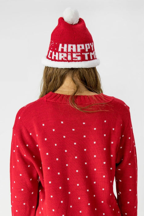 New Ladies Womens Santa Xmas Christmas Novelty Fairisle Retro Jumper Sweater