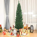 Slim 5ft green Christmas tree with 220 PVC branch tips and metal stand


