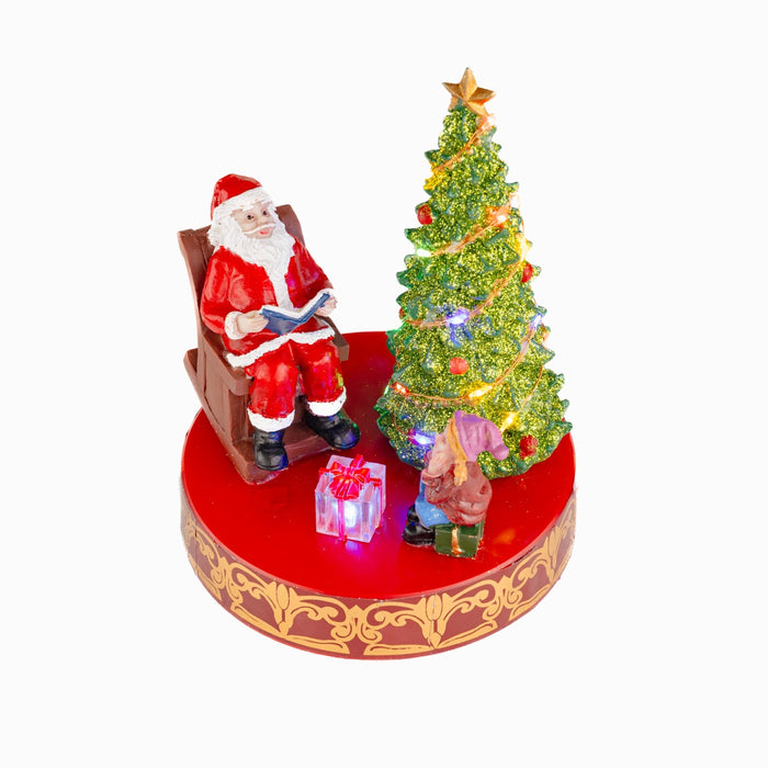 Christmas LED Santa Decoration Light up Xmas Ornament Sitting Figure Home Decor