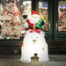Inflatable Christmas Santa Riding Polar Bear with Shaking Head