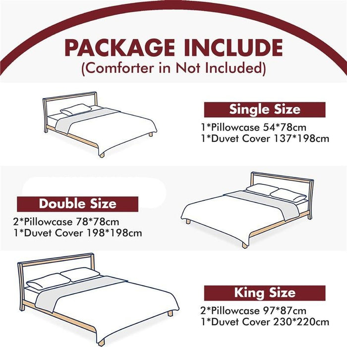 Xmas Duvet Quilt Cover Pillowcase Soft Reversible Printed Bedding Set All Size