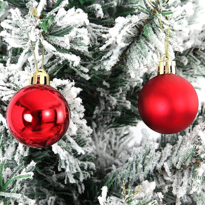 Christmas Baubles Hanging Decoration Shiny Glitter Balls Xmas Tree Ornament 50Mm