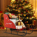 Christmas Santa Sleigh Basket – Large Decorative Metal Storage - Samanta Factory