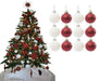 12Pc Christmas Tree Baubles, Tree Decorations, Xmas Bauble Decorations/Or
