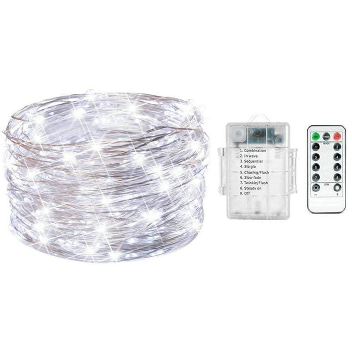 10M 100LED Battery Cooper Wire Light String Fairy Lights Xmas Party Remote