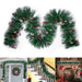 9Ft Christmas Garland Snow Flocked with Lights Pinecones Berries Wreath Bushy